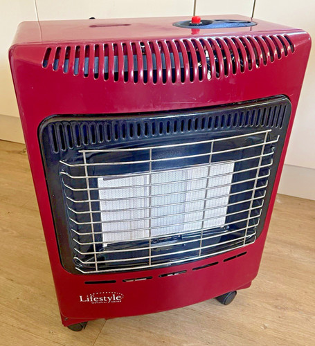 Portable floor gas heater - heater, red
