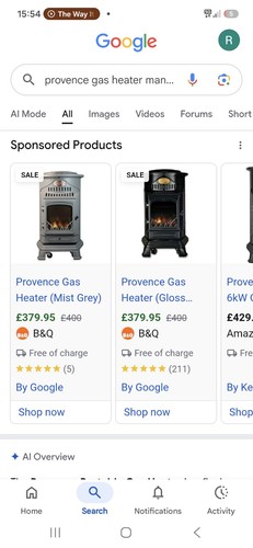 Provenve gas heater grey in - gas,