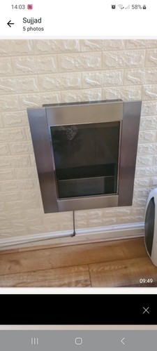 Silver gas heater - silver, good